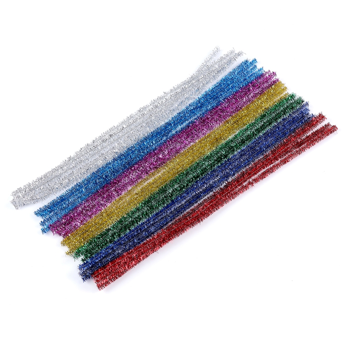 Проволока с ворсом для поделок и декорирования, набор 30 шт., цвета МИКС с блеском Проволока с ворсом для поделок и декорирования, набор 30 шт., цвета МИКС с блеском