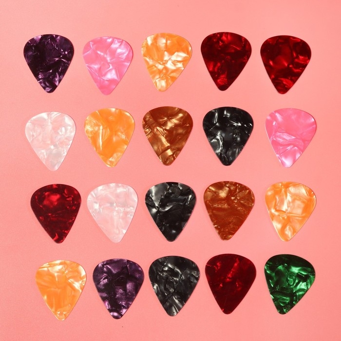 Набор медиаторов Music Life 0,46 мм, 20 штук, микс Набор медиаторов Music Life 0,46 мм, 20 штук, микс