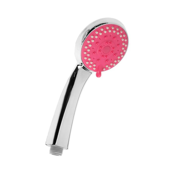 Набор для душа ZEIN Z0805, шланг 150 см, держатель, лейка 5 режимов, розовый/хром Набор для душа ZEIN Z0805, шланг 150 см, держатель, лейка 5 режимов, розовый/хром