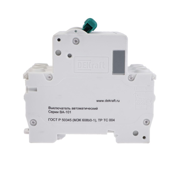 Выключатель автоматический SE DEKraft ВА-101, 3 полюса, С, 25 А, 4.5 кА, 11080DEK Выключатель автоматический SE DEKraft ВА-101, 3 полюса, С, 25 А, 4.5 кА, 11080DEK