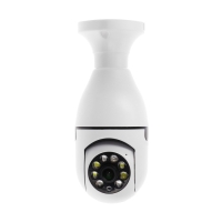 Видеокамера WiFi Cam-13, IP, 2 Мп, в виде лампочки, поворот 355 °, микро, 3.6 мм объектив, белая