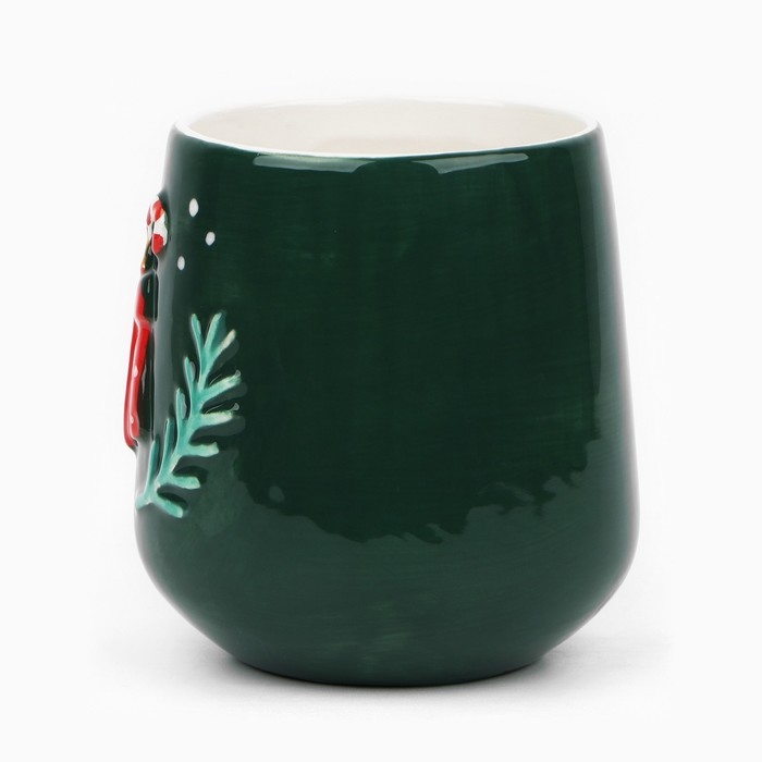 Новый год! Кружка новогодняя керамическая «Подарок», 600 мл, цвет зелёный Новый год! Кружка новогодняя керамическая «Подарок», 600 мл, цвет зелёный