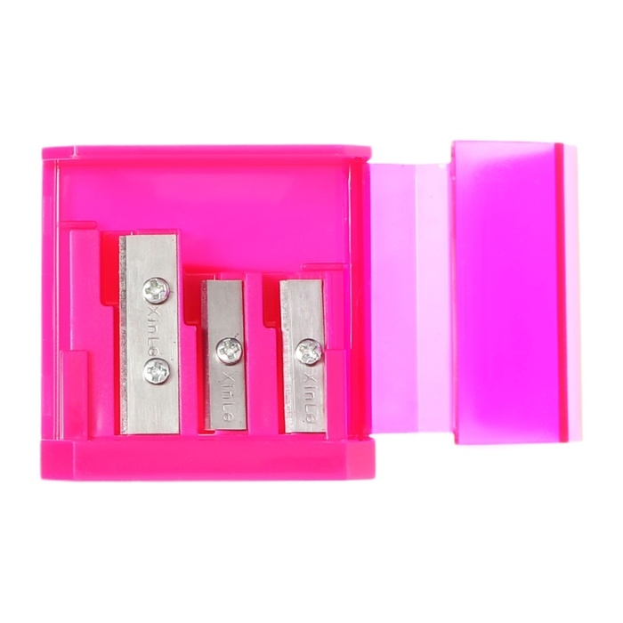 Точилка с контейнером тройная, МИКС Точилка с контейнером тройная, МИКС