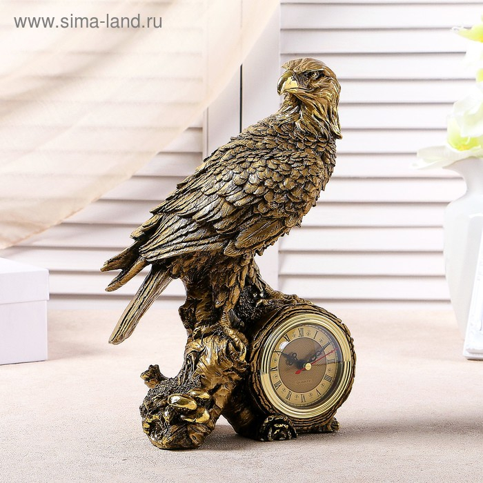 Часы настольные интерьерные каминные Часы настольные интерьерные каминные "Орел", h-31 см, d-7 см 3940762
