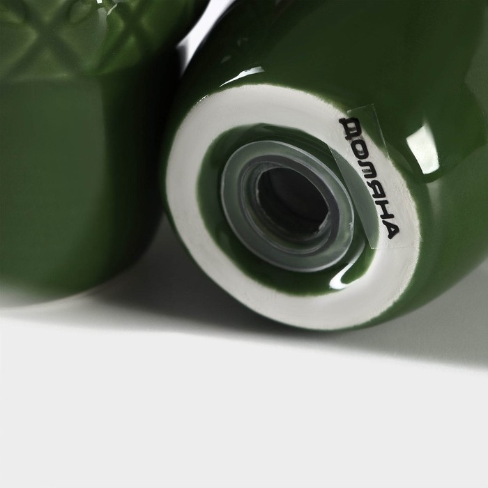 Набор для специй Доляна «Лист», 3 предмета: солонка 80 мл, перечница 80 мл, подставка, цвет зелёный Набор для специй Доляна «Лист», 3 предмета: солонка 80 мл, перечница 80 мл, подставка, цвет зелёный