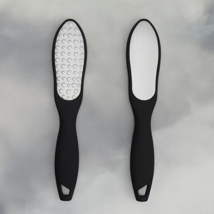 Пилка для ног, лазерная, двусторонняя, прорезиненная ручка, 23 см, цвет чёрный Пилка для ног, лазерная, двусторонняя, прорезиненная ручка, 23 см, цвет чёрный