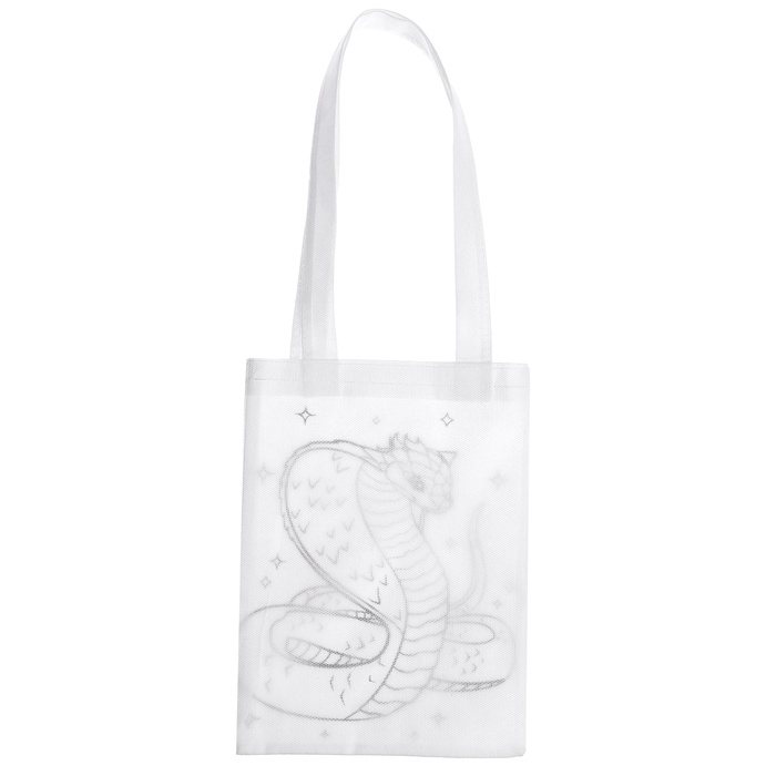 Новый год! Сумка-шопер раскраска «Змея», фэнтези Новый год! Сумка-шопер раскраска «Змея», фэнтези