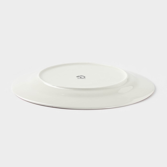 Тарелка фарфоровая обеденная Доляна Askım, d=25 см, цвет красный Тарелка фарфоровая обеденная Доляна Askım, d=25 см, цвет красный