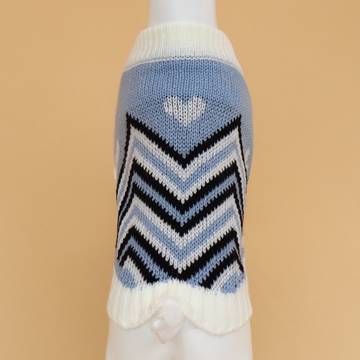 Свитер  Свитер "Волна", M (ДС 26, ОШ 26, ОГ 28-46 см), голубой