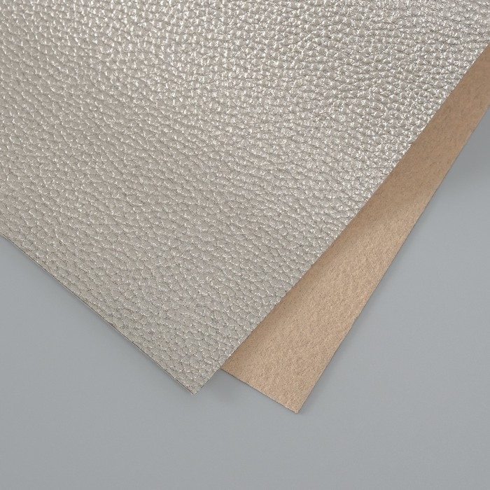 Лист для творчества иск.кожа Лист для творчества иск.кожа "Личи. Перламутр" тёмное серебро лист 33х20 см толщина 0,9 мм