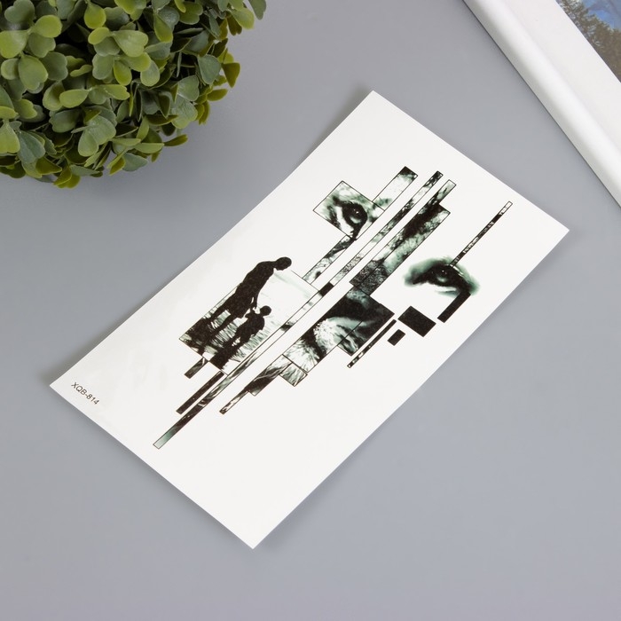 Татуировка на тело чёрная  Татуировка на тело чёрная "Прошлая жизнь" 11,4х21 см