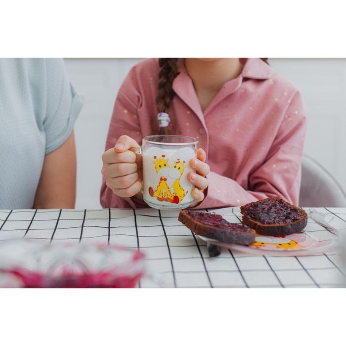 Набор детской посуды Доляна «Жирафы», 3 предмета: миска 450 мл, тарелка d=20 см, кружка 200 мл Набор детской посуды Доляна «Жирафы», 3 предмета: миска 450 мл, тарелка d=20 см, кружка 200 мл