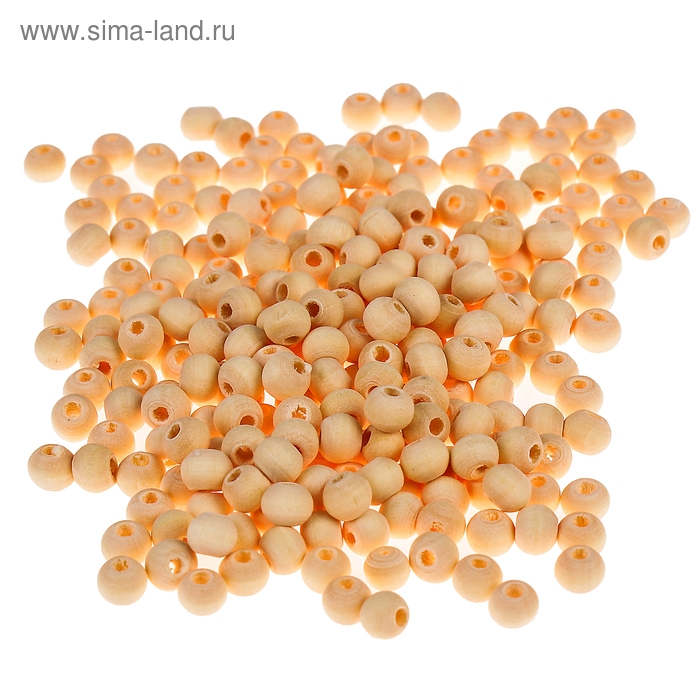 Бусины деревянные d=6 мм (набор 15 гр) без покрытия Бусины деревянные d=6 мм (набор 15 гр) без покрытия