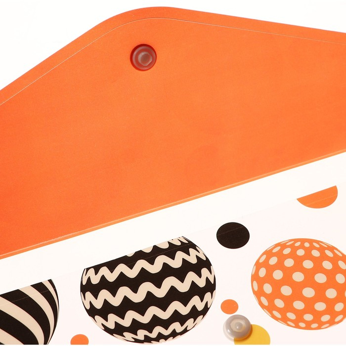 Набор папок-конвертов на кнопке А4, 160 мкр, 12 штук, "Круги"