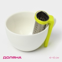 Ситечко для чая Доляна «Корзина», 4×4×6 см, цвет МИКС