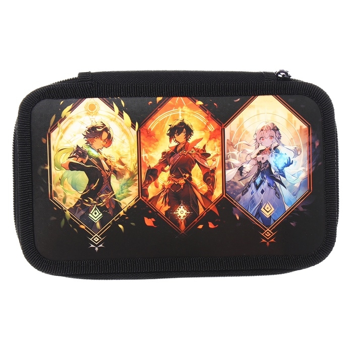 Пенал 2 секции, 125 х 205 х 40 мм, Calligrata 30П26/2  Пенал 2 секции, 125 х 205 х 40 мм, Calligrata 30П26/2 "Аниме game", ламинированный картон