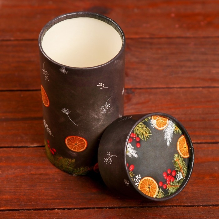 Коробка  Коробка "Мандарины" завальцованная без окна 8 х 14,5 см