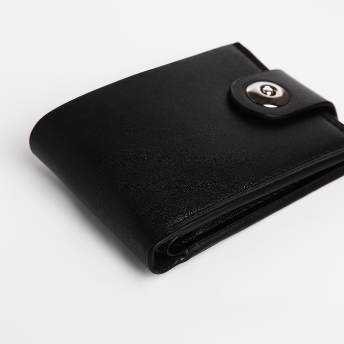 Портмоне мужское на магните, цвет чёрный Портмоне мужское на магните, цвет чёрный