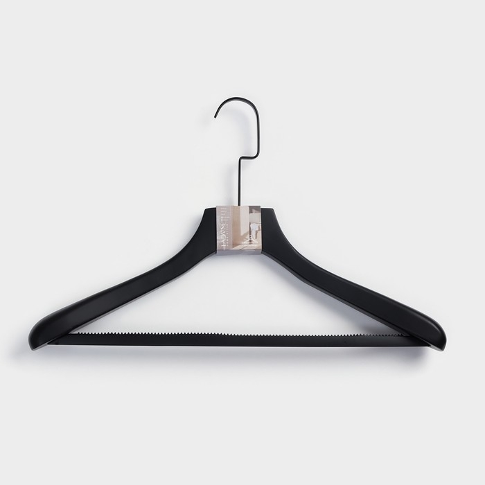 Плечики - вешалка LaDо́m Black Lotus, 45×4,5×29 см, деревянная, длинный крюк, широкие плечики Плечики - вешалка LaDо́m Black Lotus, 45×4,5×29 см, деревянная, длинный крюк, широкие плечики