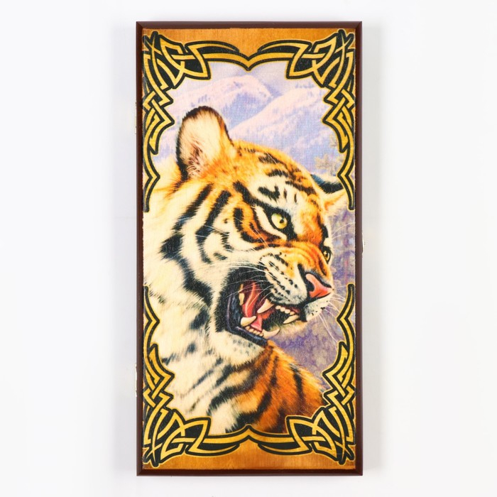 Нарды деревянные большие, настольная игра Нарды деревянные большие, настольная игра "Тигр", 40 х 40 см, с шашками