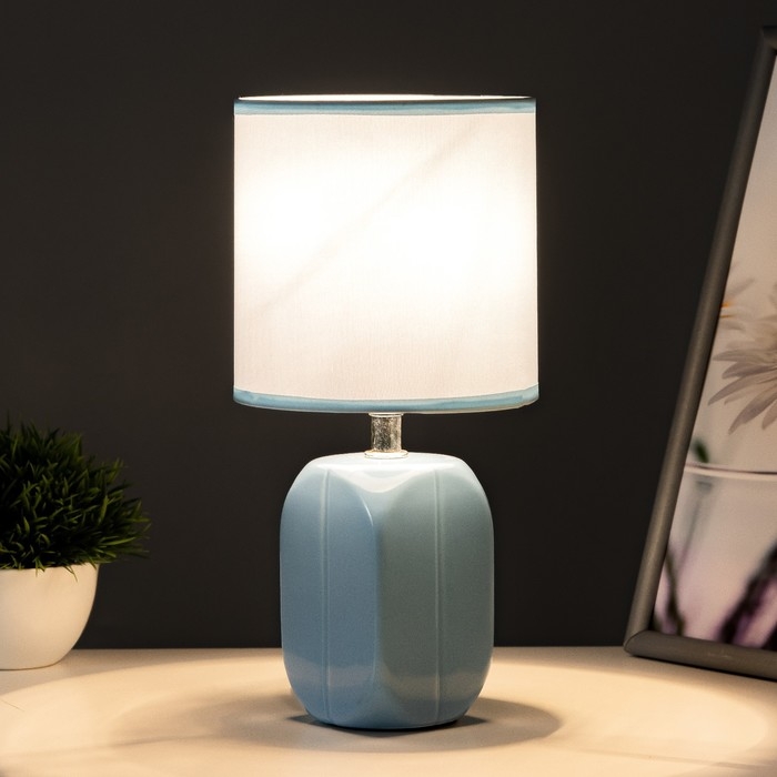Настольная лампа Настольная лампа "Арон" Е14 40Вт голубой 13х13х25 см RISALUX