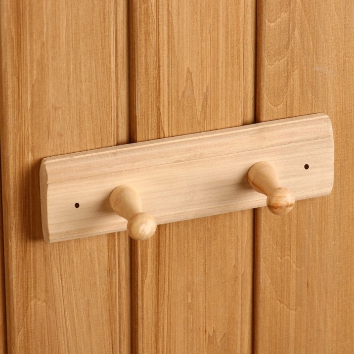 Вешалка Вешалка "Классика" 2 крючка, липа, 20х2,5х6,5 см