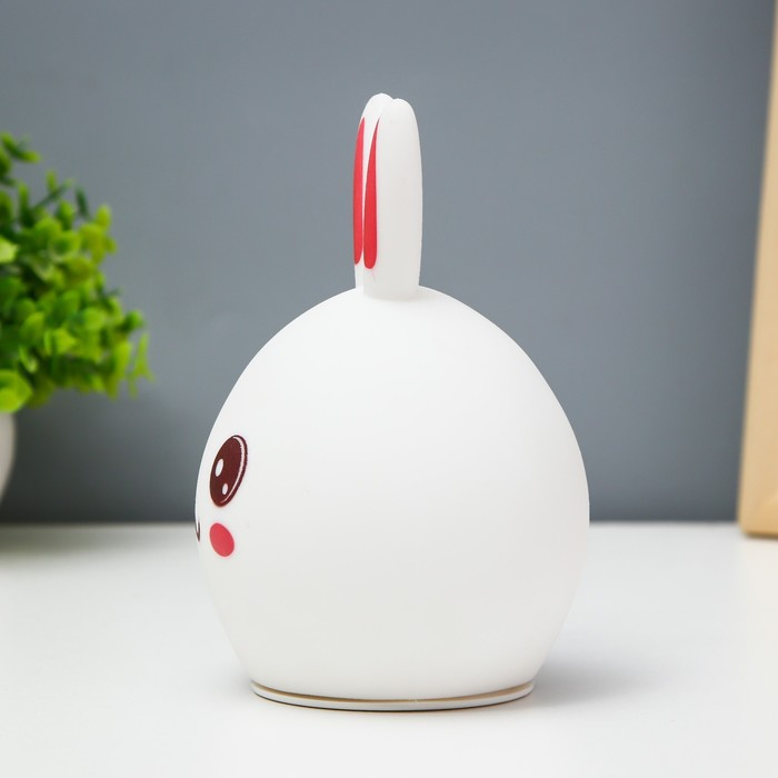 Ночник силикон  Ночник силикон "Антистресс Мякиш Зайчонок" 4хLED USB 16х11х10,5 см