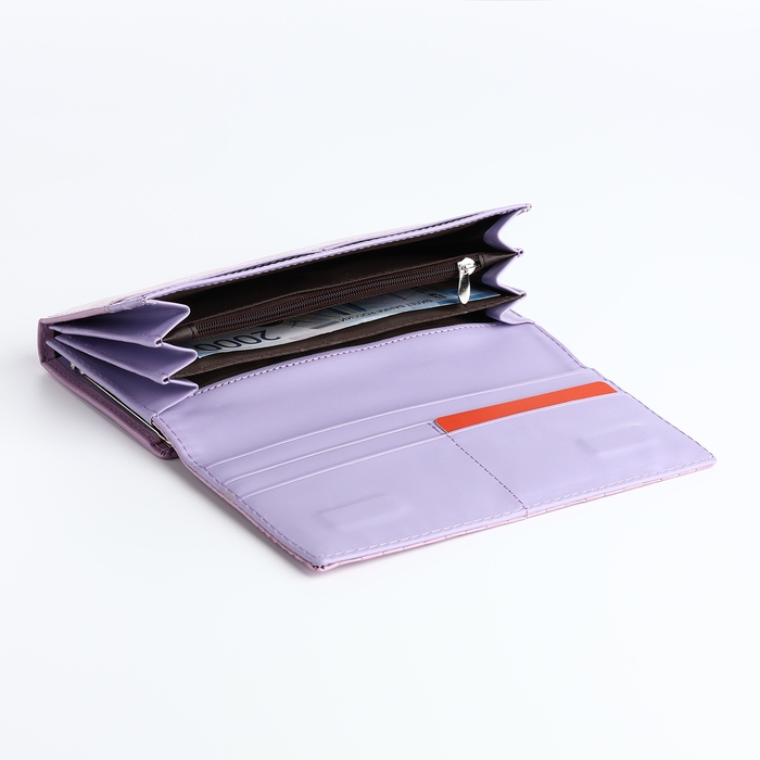 Кошелёк женский на магните, цвет фиолетовый Кошелёк женский на магните, цвет фиолетовый