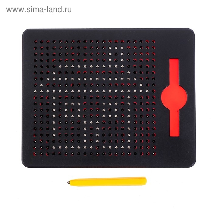 Планшет обучающий «Магнитное рисование», 380 отверстий, цвет чёрный