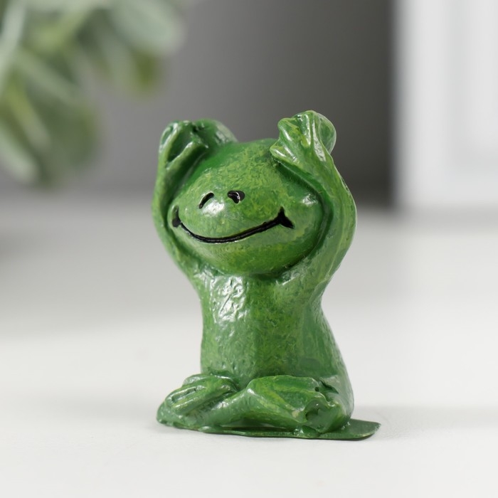 Сувенир полистоун Сувенир полистоун "Сидящий лягушонок" набор 3 шт 2,3х3,2х4 см