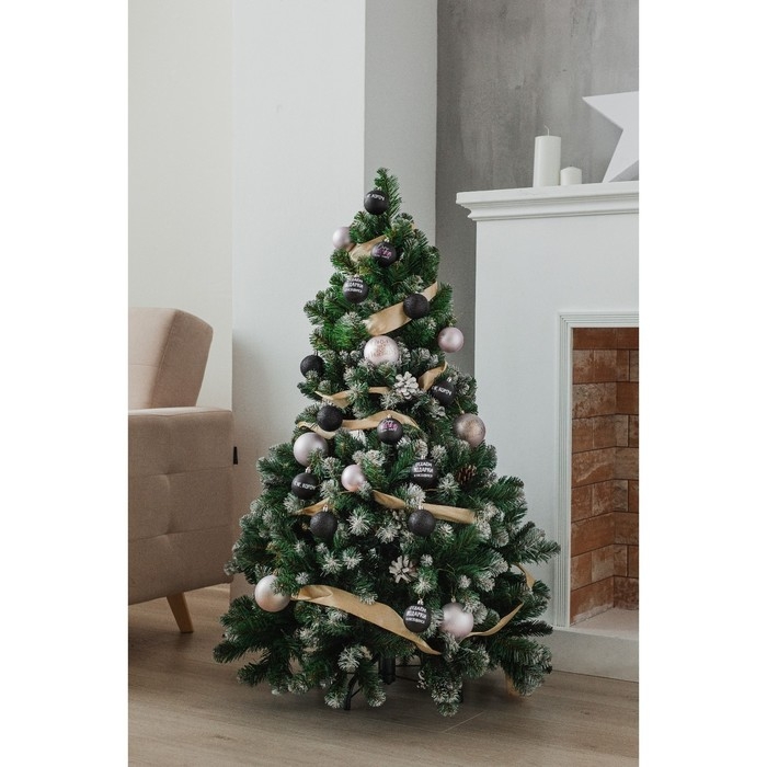 Шары ёлочные новогодние «Беру все вино на себя», на Новый год, пластик, d=6, 6 шт., цвет чёрный и нежно - розовый Шары ёлочные новогодние «Беру все вино на себя», на Новый год, пластик, d=6, 6 шт., цвет чёрный и нежно - розовый