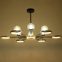 Люстра "Мирбис" 12хLED 80Вт 6хG9 черный 120х120х59см BayerLux