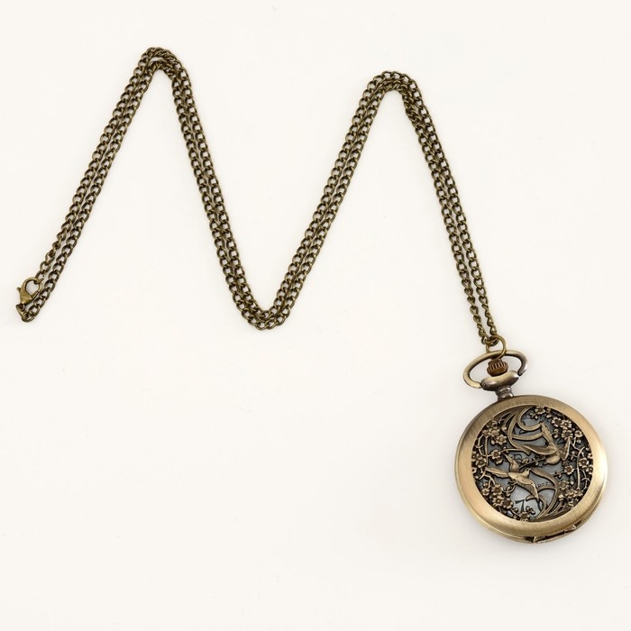 Часы карманные Часы карманные "Пташки", кварцевые, d циферблата-4.5 см