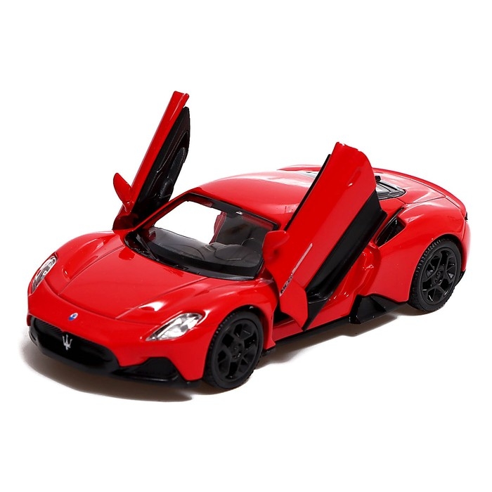 Машина металлическая MASERATI MC20, 1:32, открываются двери, инерция, цвет красный