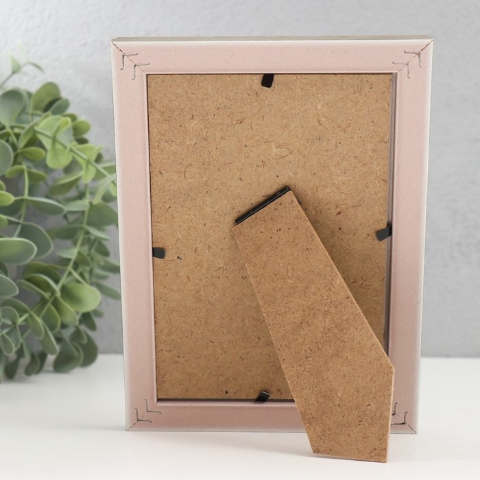 Фоторамка пластик 10х15 см Фоторамка пластик 10х15 см "Эко-стиль с золотой рамкой" 17,8х12,8 см