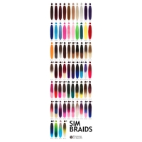 SIM-BRAIDS Канекалон однотонный, гофрированный, 65 см, 90 гр, цвет тёмно-рыжий(#350)