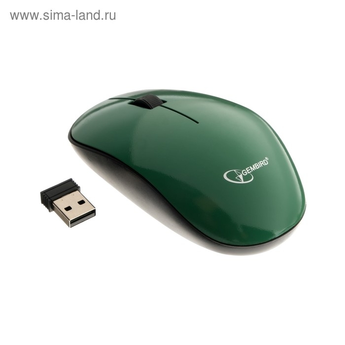 Мышь Gembird MUSW-111-GRN, беспроводная, оптическая, 1200 dpi, 2.4 ГГц, 1xAA, USB, зелёная Мышь Gembird MUSW-111-GRN, беспроводная, оптическая, 1200 dpi, 2.4 ГГц, 1xAA, USB, зелёная