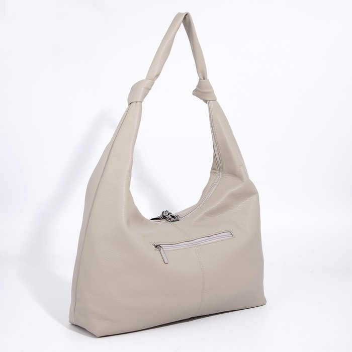 Сумка-хобо на молнии, цвет серый Сумка-хобо на молнии, цвет серый