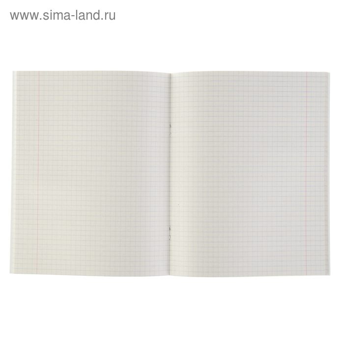 Тетрадь 48 листов в клетку "Зелёная", обложка бумвинил, блок №2 (серые листы)