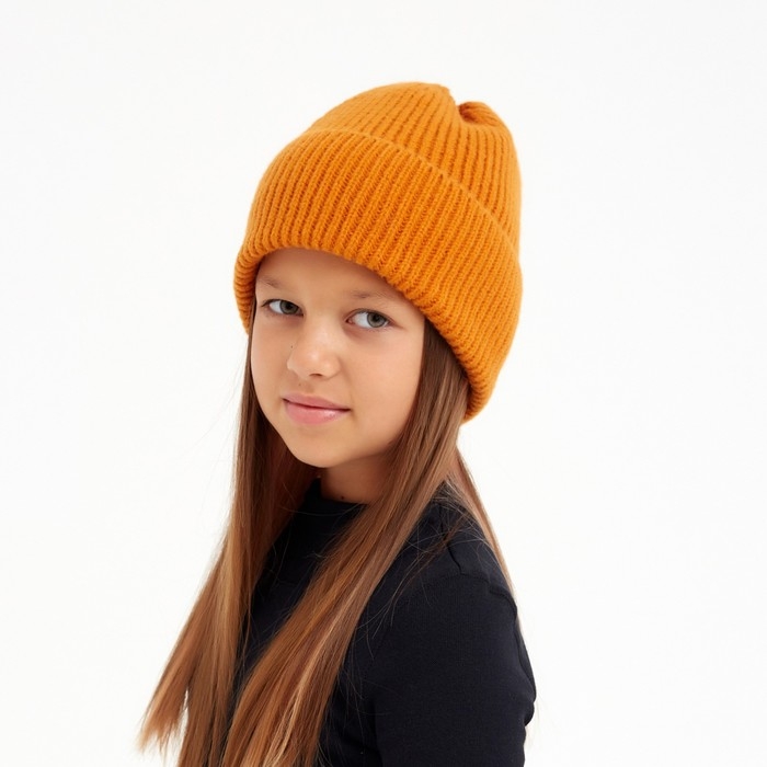 Шапка детская MINAKU, р-р 52-54, цвет оранжевый Шапка детская MINAKU, р-р 52-54, цвет оранжевый