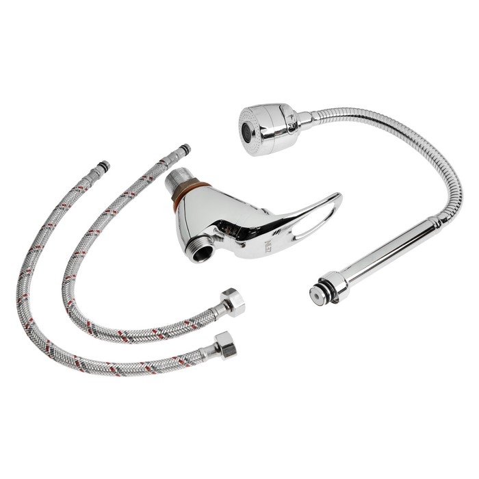 Смеситель для кухни ZEIN Z2072, гибкий излив, картридж керамика 40 мм, латунь, хром Смеситель для кухни ZEIN Z2072, гибкий излив, картридж керамика 40 мм, латунь, хром