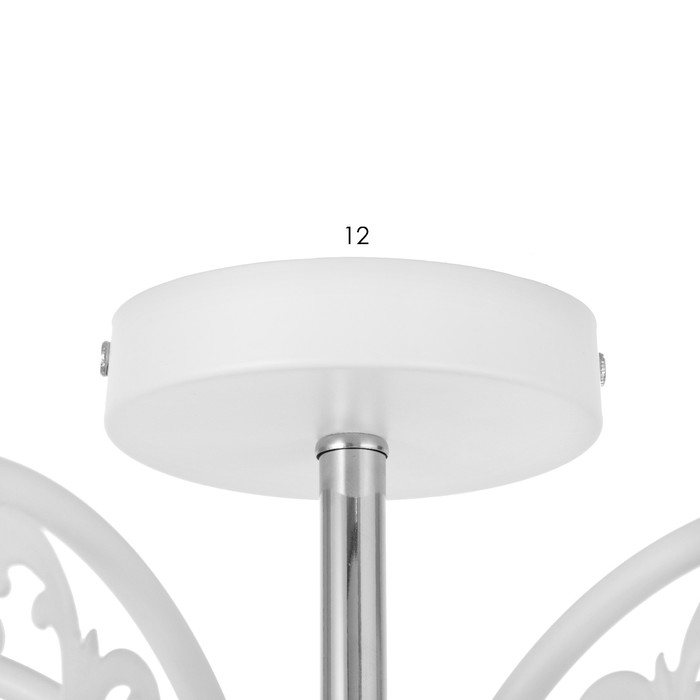 Люстра Люстра "Лаура" 5х60Вт Е27 Белый, хром 59х27х20см