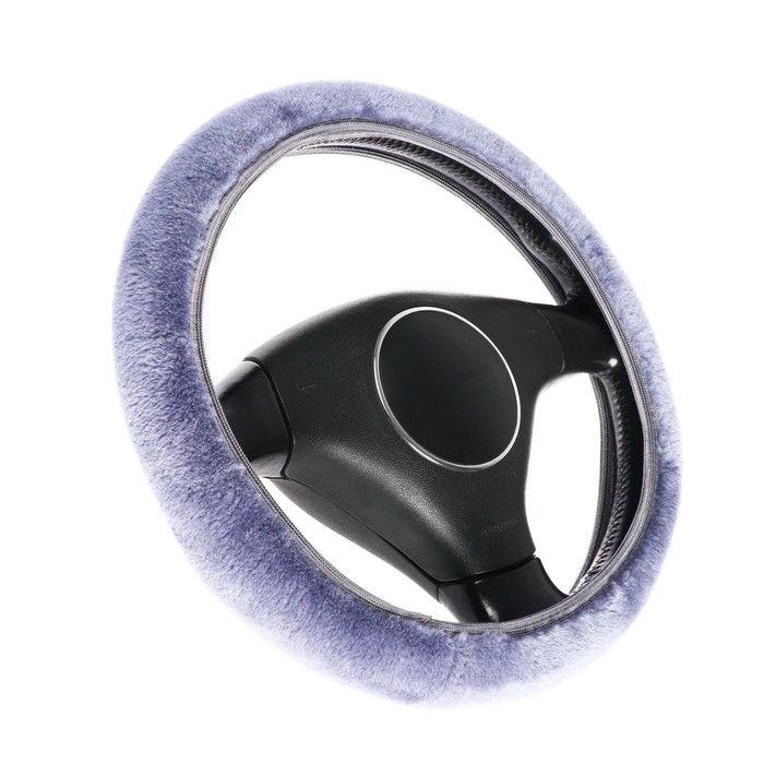 Оплетка на руль TORSO, меховая, мультиразмерная, светло-серый Оплетка на руль TORSO, меховая, мультиразмерная, светло-серый