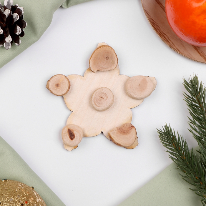 Новый год. Подставка с символом года под горячее «На счастье», D=11 см, можжевельник Новый год. Подставка с символом года под горячее «На счастье», D=11 см, можжевельник