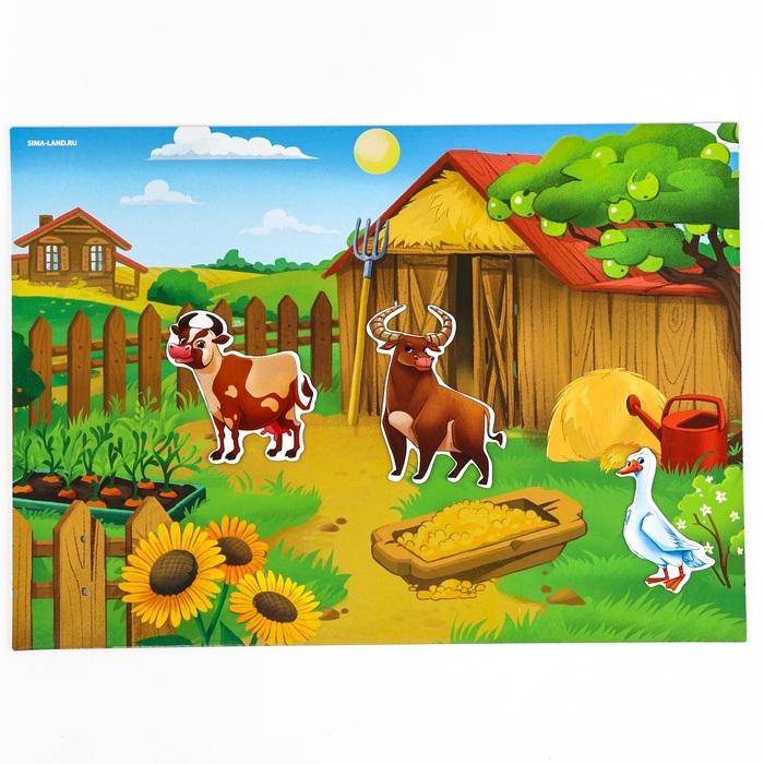 Магнитная игра Магнитная игра "Лесные и домашние животные" 28*20