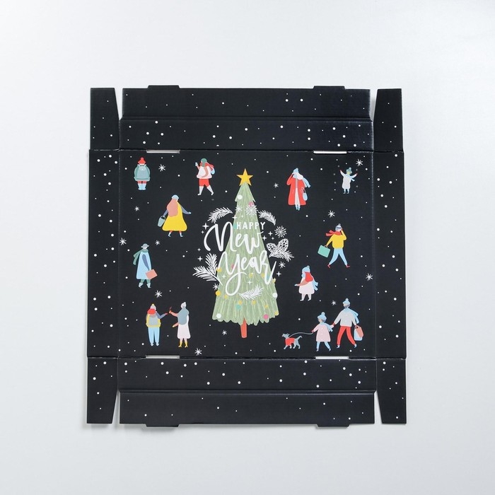Коробка подарочная новогодняя складная «Happy new year», 31,2 х 25,6 х 16,1 см, Новый год Коробка подарочная новогодняя складная «Happy new year», 31,2 х 25,6 х 16,1 см, Новый год