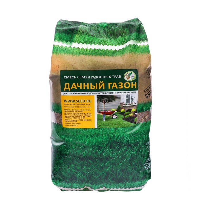 Семена газонной травы  Семена газонной травы "Зеленый уголок","Дачный", 2,5 кг