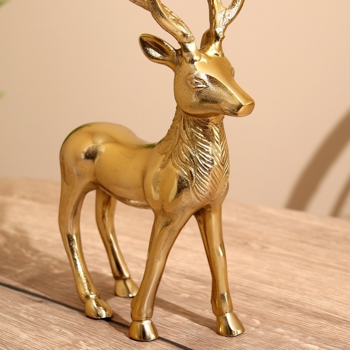 Подсвечник Подсвечник "Олень" алюминий 19х12х28 см