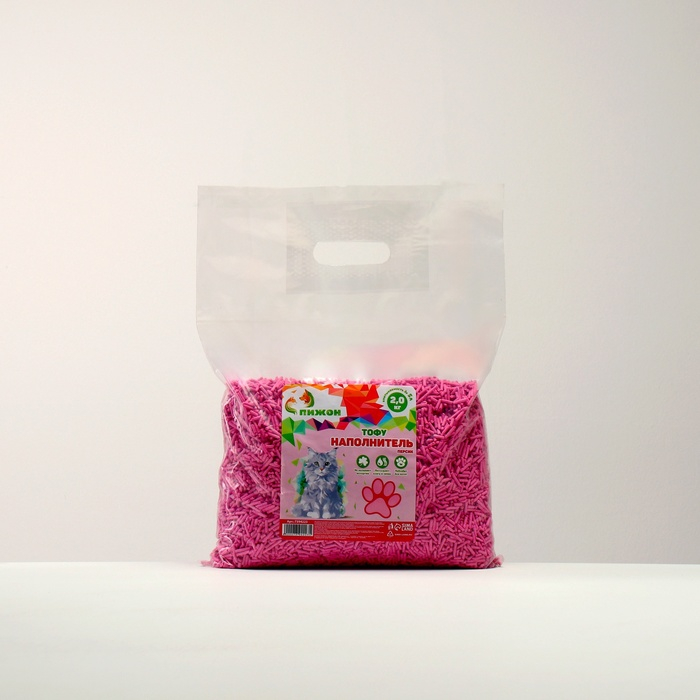 Наполнитель тофу, 5 л, персик Наполнитель тофу, 5 л, персик