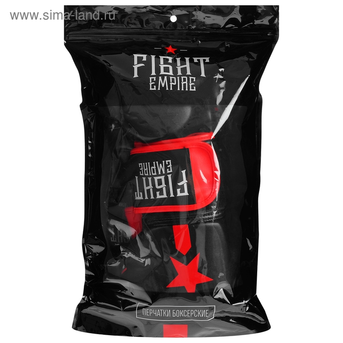 Перчатки боксёрские детские FIGHT EMPIRE, 6 унций, цвет чёрный Перчатки боксёрские детские FIGHT EMPIRE, 6 унций, цвет чёрный